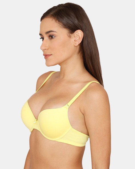 yellow push up bras