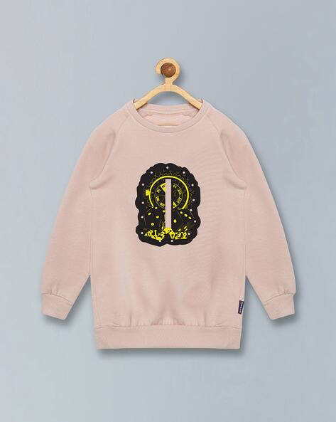 Graphic Sweatshirt with Round Neckline