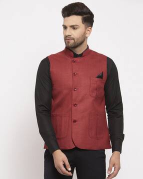 klotthe Nehru jacket with Patch Pockets-picture-15