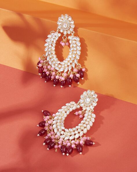 ZAVERI PEARLS Pink & Green Meenakari Multistrand Pearls Choker Necklace &  Earring Set For Women-ZPFK10242 | Pearl choker necklace, Pearl choker,  Women's earrings