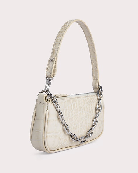 by Far Rachel Croc-Embossed Shoulder Bag