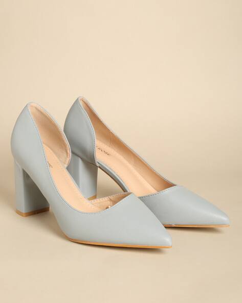 Fyre Rose Pointed-Toe Chunky Heel Pumps