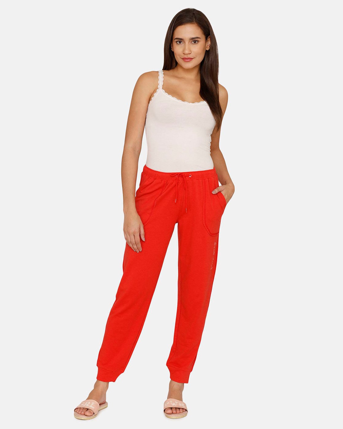 Buy Zivame Zelocity Relaxed Fit Mid Rise Track Pants - Cabana Blue online