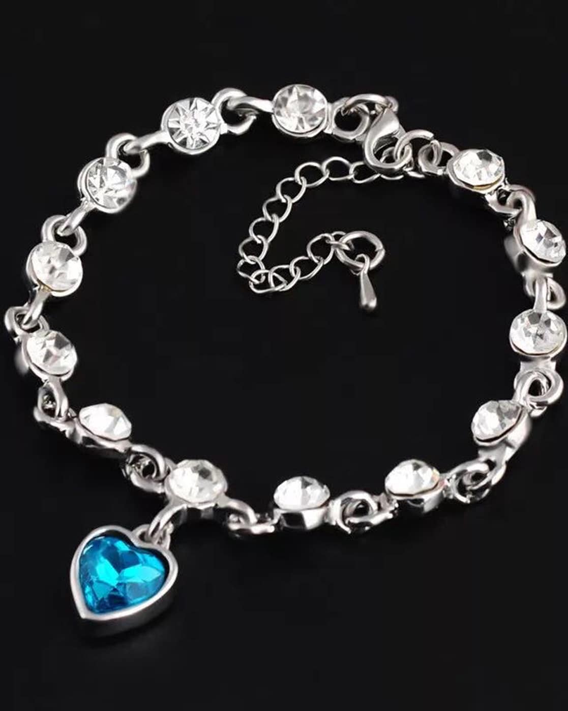 Buy Silver & Blue Bracelets & Bangles for Women by Shining Diva Online
