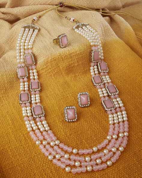 Nialaya CHUNKY BEADED NECKLACE - Necklace - pink - Zalando.de