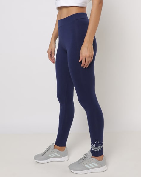 adidas Big Girls Mid Rise Full Length Leggings, Color: Crew Blue