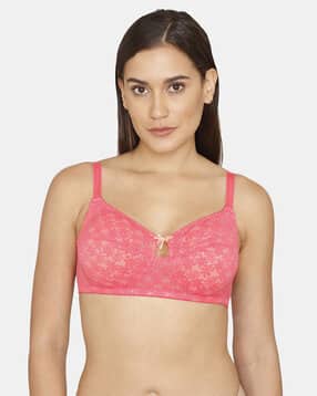 zivame Wildberry Fling Double Layered Non-Wired Non-Padded 3/4th Coverage Bra-picture-2