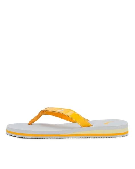 Brand Print Thong-Strap Flip-Flops
