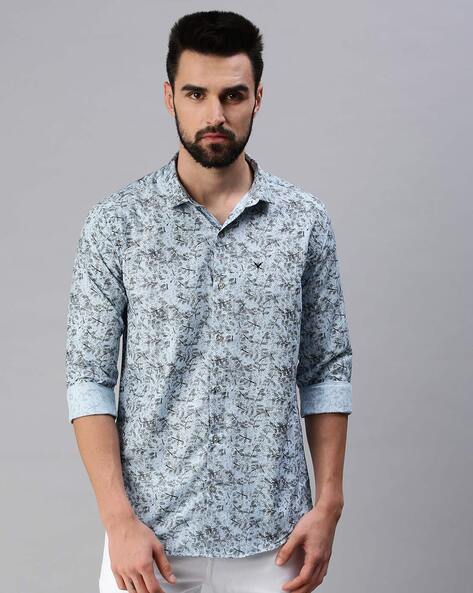 Buy online Mens Leaf Print Casual Shirt from shirts for Men by Showoff for  ₹809 at 66% off