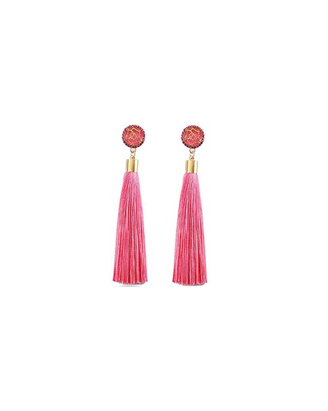 Hot Flamingo Tassel Dangle Earrings Women Party Costume - Temu