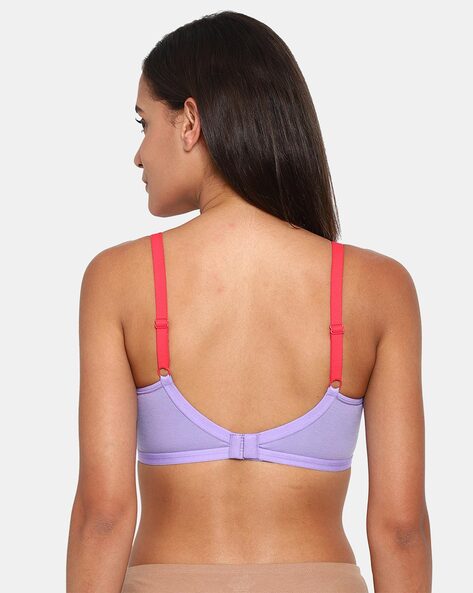 Buy online Purple Solid Sports Bra from lingerie for Women by