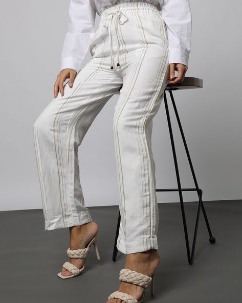 Womens Weekend Max Mara blue Striped Trousers | Harrods UK