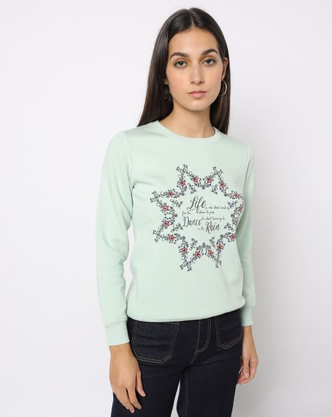 Printed Crew-Neck Sweatshirt