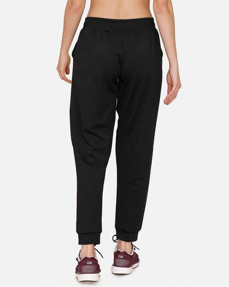 Zelocity by Zivame Solid Women Black Track Pants - Buy Zelocity by