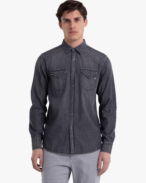 Denim Shirt - Dark Blue