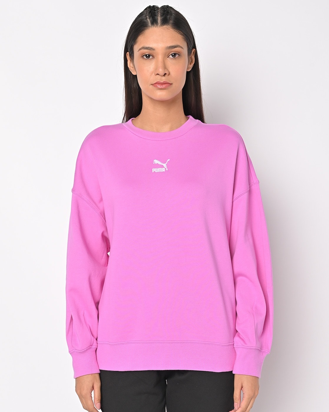 Puma on sale pink sweatshirt