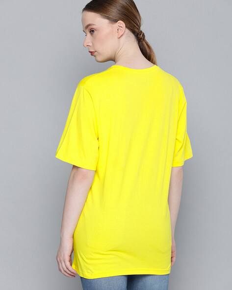 Buy Lemon Yellow Tops u0026 Tshirts for Women by DILLINGER Online | Ajio.com