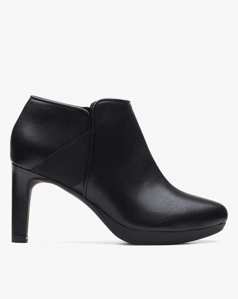 Clarks womens deals black booties