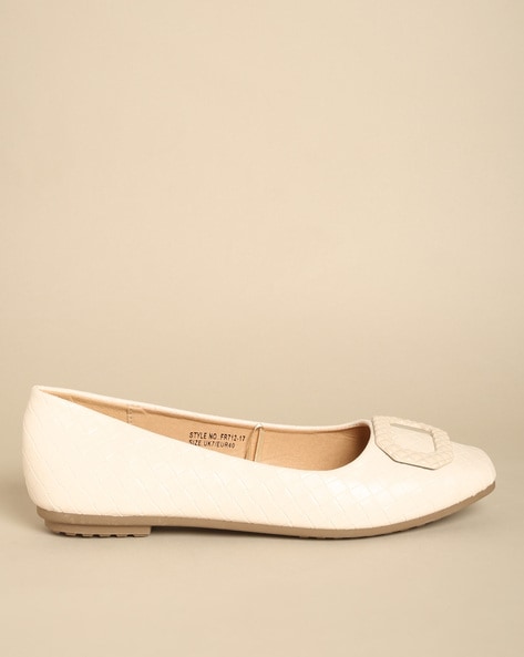 Ivory best sale flat shoes