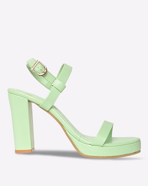 Light green best sale sandals heels