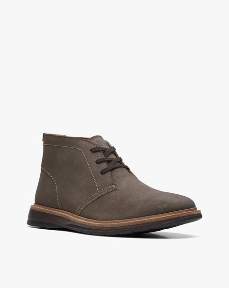 Clarks mens outlet grey boots