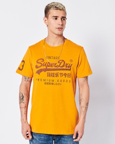 Mustard yellow hotsell t shirt mens