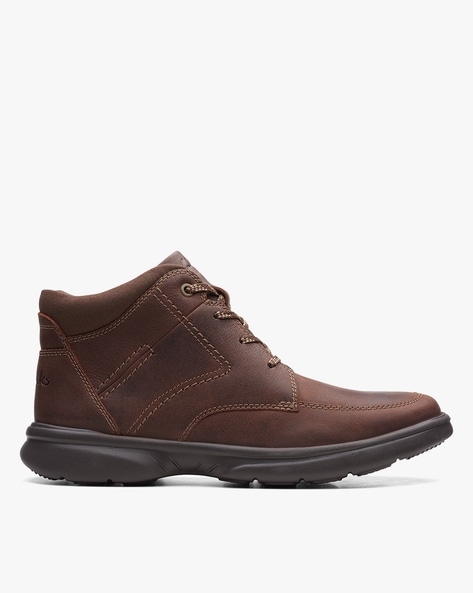 Clarks mens brown best sale boots