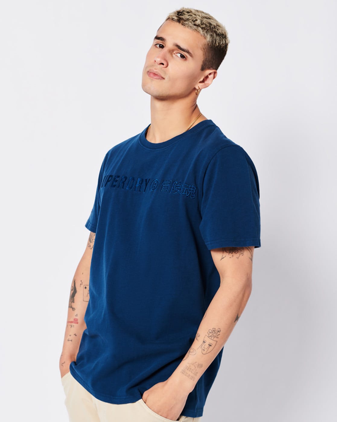 skammel Se venligst Bliver værre Buy Navy Blue Tshirts for Men by SUPERDRY Online | Ajio.com