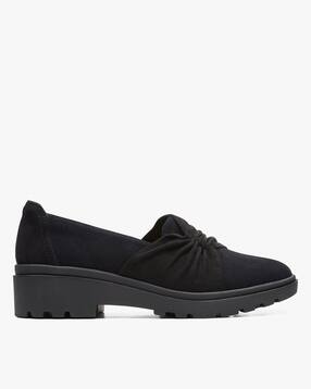 clarks Calla Style Chunky Heeled Shoes with Knot Detail-picture-46