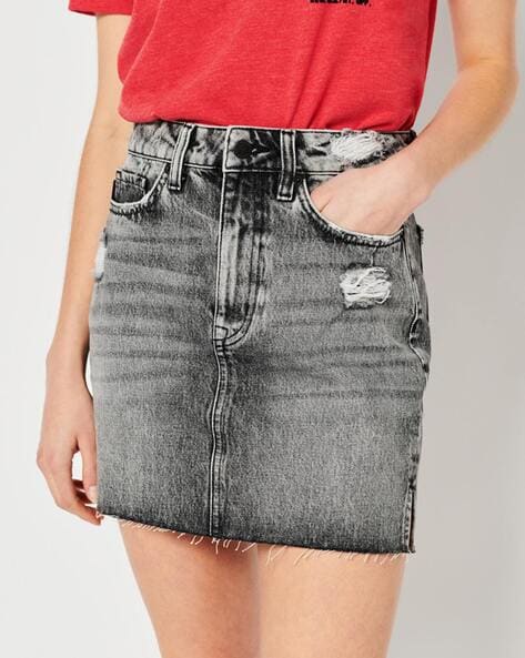 WARDROBE.NYC Denim Mini Skirt in Indigo | FWRD