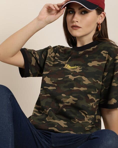 Oversized camo shirt women's Clearance