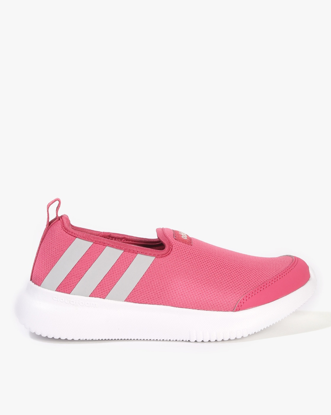 Adidas pink best sale slip on shoes