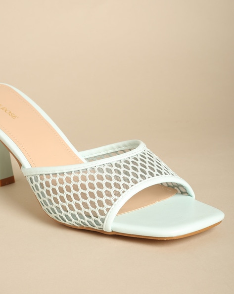 Mesh outlet heeled sandals