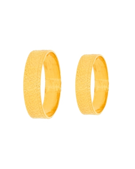 SPE Gold -Plain Heart Shape Couple Ring - Poonamallee