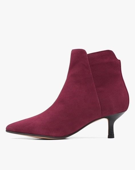 Clarks red clearance ankle boots