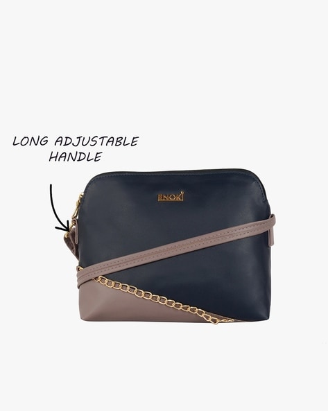 accessories Brand Purse Handbag Bag Blue Brown Leather Handle | eBay