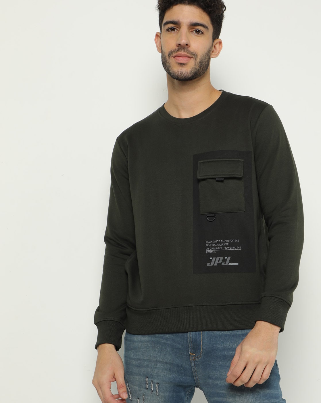 Buy Olive Sweatshirt & Hoodies for Men by JOHN PLAYERS JEANS Online