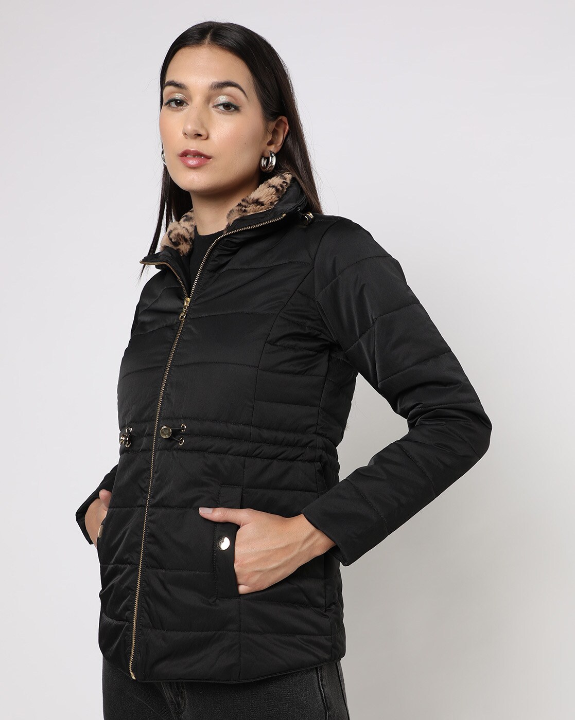 Cathalem Adult Shirt Female Coats Tail Coats Women Quilted Knee Puff Jacket  Lightweight Padded Jacket with Pockets Womens Coats Winter (Black, L)