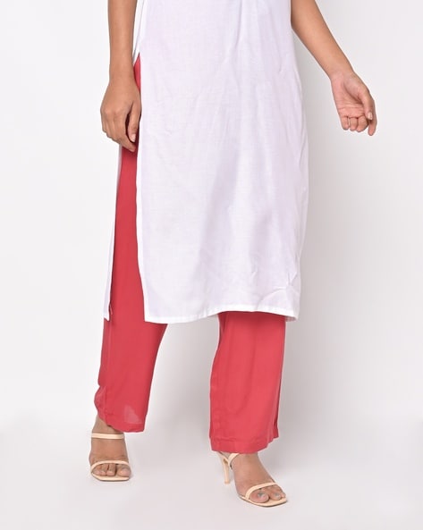 Relaxed Fit Organic Cotton Wide-Leg Pants