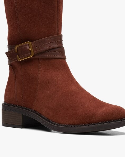 Buy Tan Brown Boots for Women by CLARKS Online Ajio