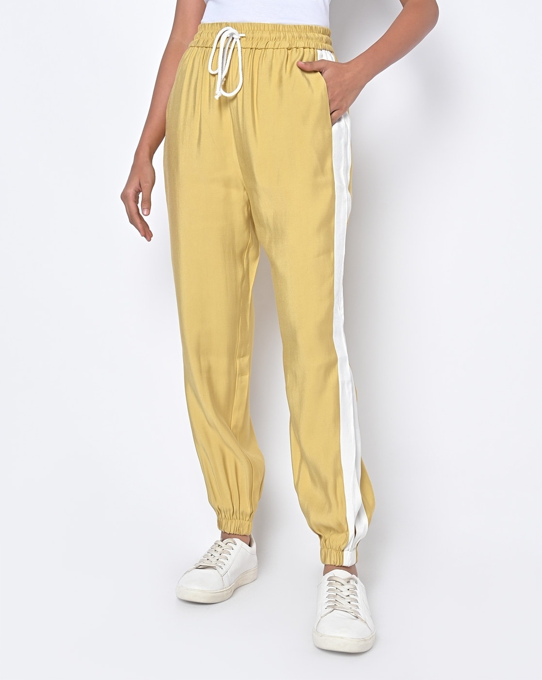 Buy Lemon Yellow Track Pants for Women by MADAME Online