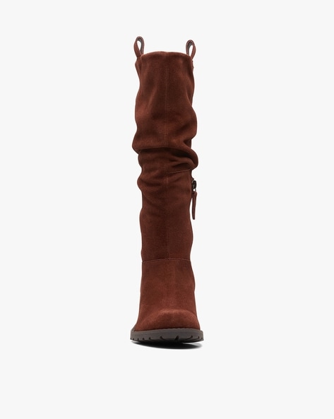 Clarks wedge clearance knee high boots