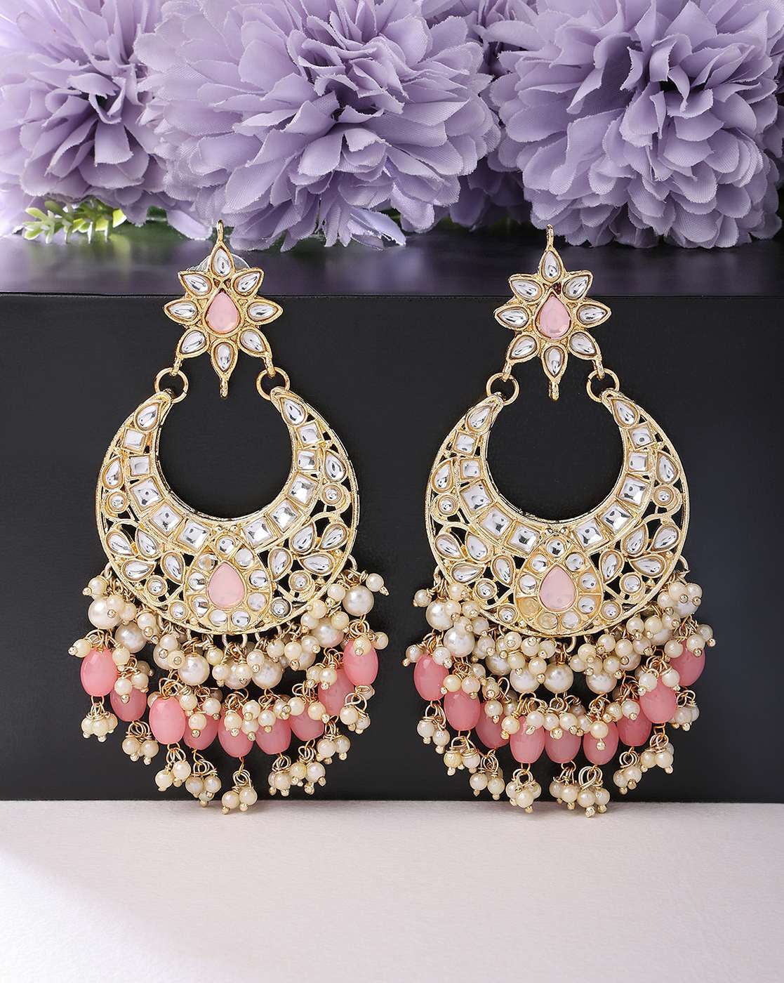 Buy Light Pink Earring , Long Light Pink Rose Earrings , Big Large Baby  Pink Earring , Pink Floral Earrings , Pink Flower Earrings , Gold Tone  Online in India - Etsy