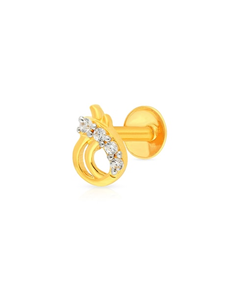 Buy Malabar Gold and Diamonds Floral 22 kt Gold Nosepin Online At Best  Price @ Tata CLiQ