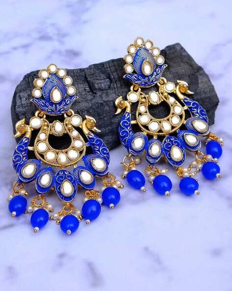 Buy Blue Earrings for Women by Crunchy Fashion Online | Ajio.com