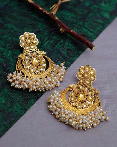 ER16095 Floral Design Beautiful Chand Bali Earrings South Screw AD  Jewellery Online | JewelSmart.in