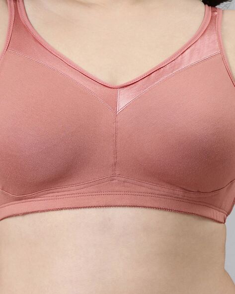 Enamor A112 Bra Cotton Non-Padded Wirefree Full Coverage – Peach Blush [  Nari 3499] – Nari Comfort Wear