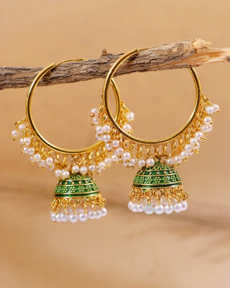 Jhumka/ Jhumkas/ Gold Jhumka/ Indian Jewelry/ Jhumki/ Gold Jhumki/ Indian  Earrings/ Pakistani Jewel… | Temple jewellery earrings, Pakistani jewelry,  Indian earrings
