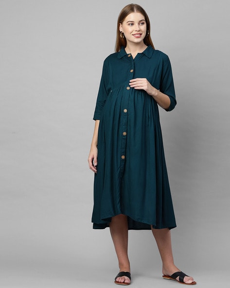 Buy Teal Green Dresses & Jumpsuits for Women by MOMTOBE Online
