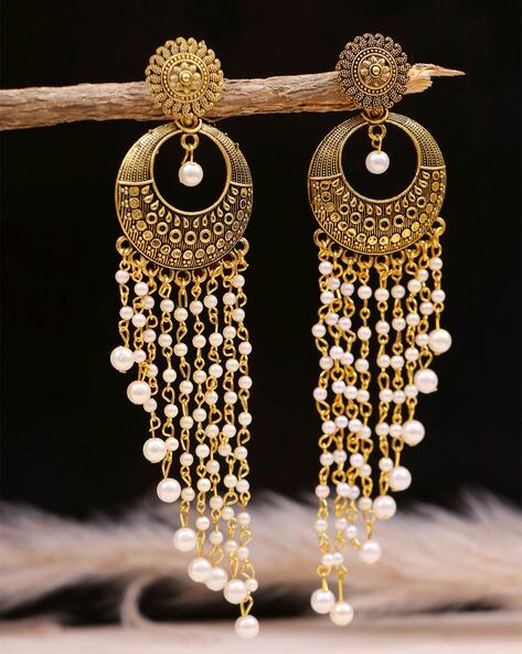 Indian Jewelry - Indian Earrings - Temple Earrings - Chandbali Earring –  Avya Collections